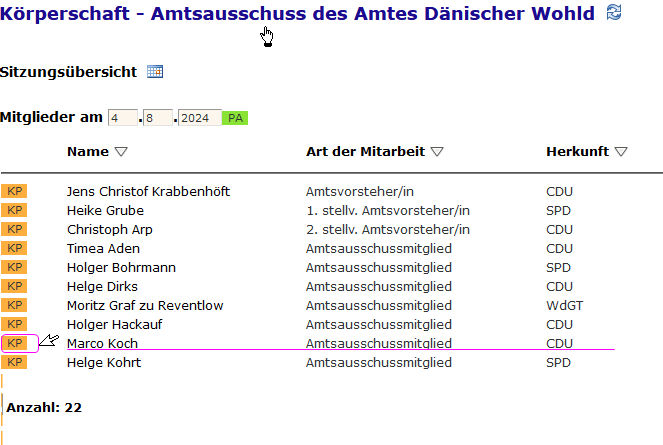 ein HardCopy zur Anschauung